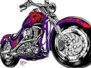Motorbike Drawing Artist
