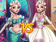 Elsa Mermaid Vs Princess