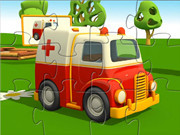 Cartoon Ambulance Truck