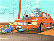 Tom And Jerry Car Puzzle