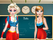 Elsa And Anna Highschool Fashion