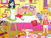 Masha Babysitter Room Cleaning