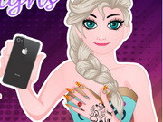 Elsa Selfie Nail Designs