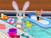 Zootopia Pool Party Cleaning