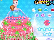Frozen Princess Gown Cake Decor