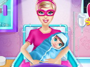 Barbie Super Hero And The New Born Baby