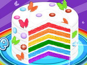 Cooking Rainbow Birthday Cake