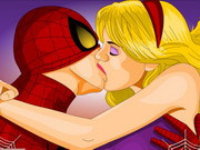 Spiderman And Elsa Kiss