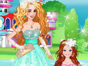 Bride Cinderella And Flower Girl