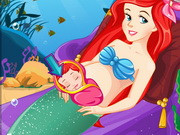 Pregnant Ariel Gives Birth