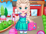 Baby Elsa Goes To School