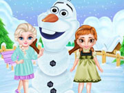 Frozen Sisters Snow Fun